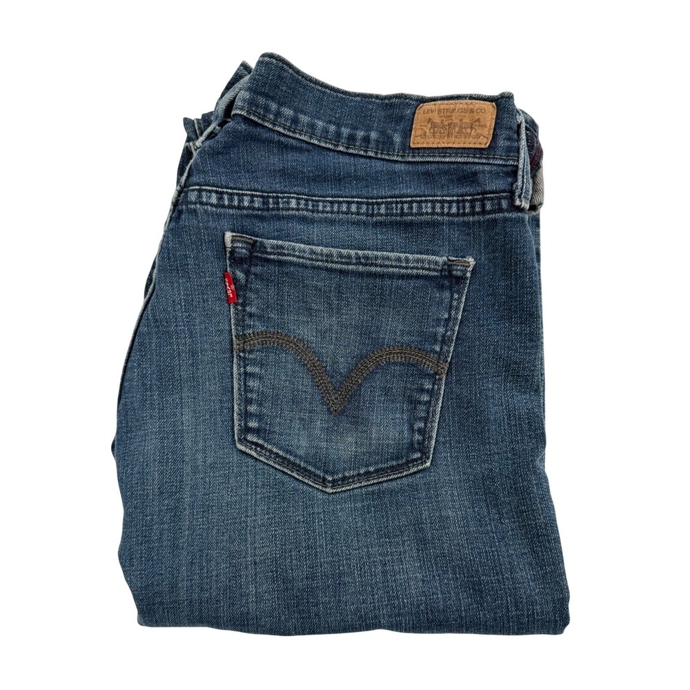 Levi Strauss Co 515 Capri Jeans Women Blue Denim Cuffed Mid Rise Size 6 W404